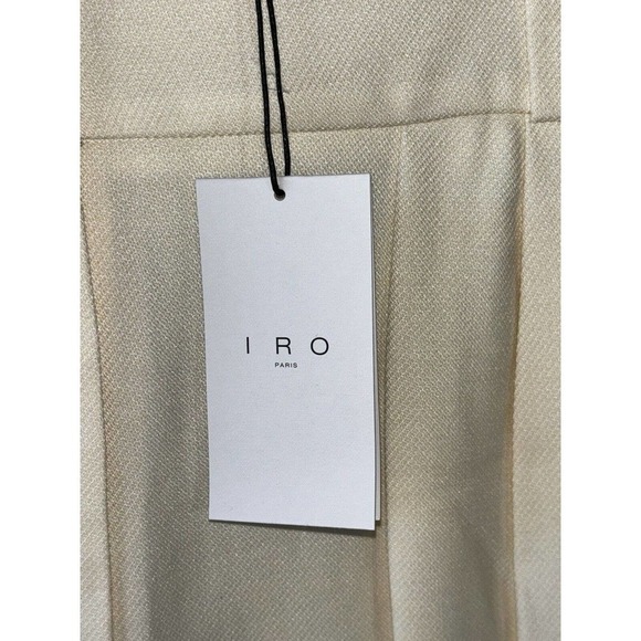 IRO Paris Nahima Beige Pleated Trouser Pants Waist 32 inches - New - Picture 8 of 8